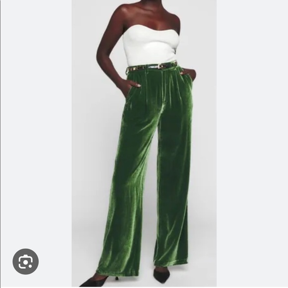 Reformation Wes Velvet Wide Leg Pants - Picture 6 of 7